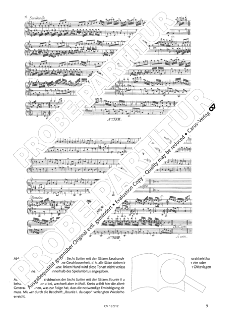 Six Suites Harpsichord scores gallery preview page 10