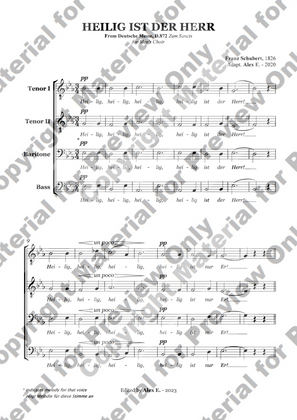 Book cover for Heilig ist der Herr - For Men's Choir (Full Score TTBB)