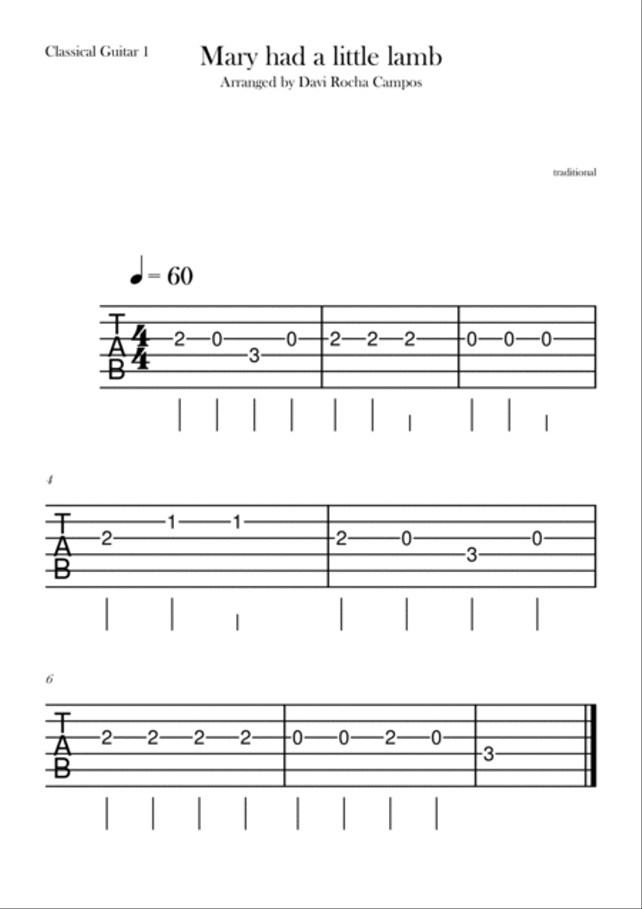 Mary had a little lamb Chamber Music scores gallery preview page 2