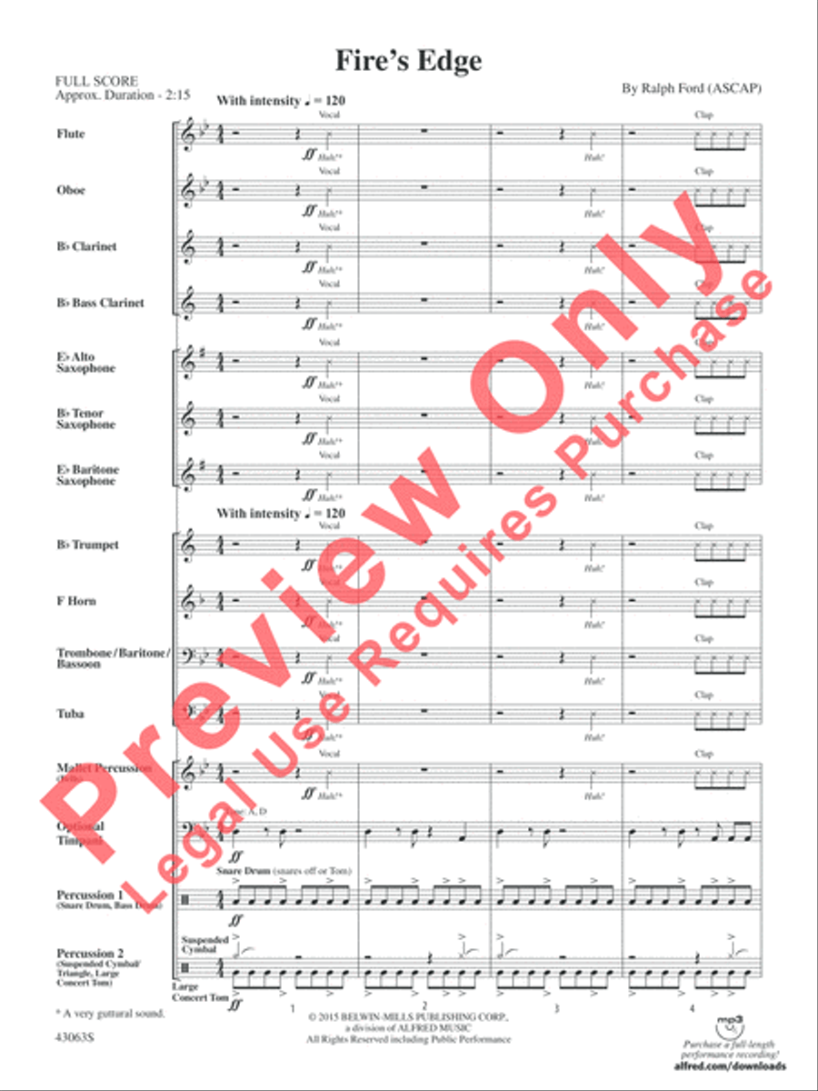 Fire's Edge Concert Band scores gallery preview page 3