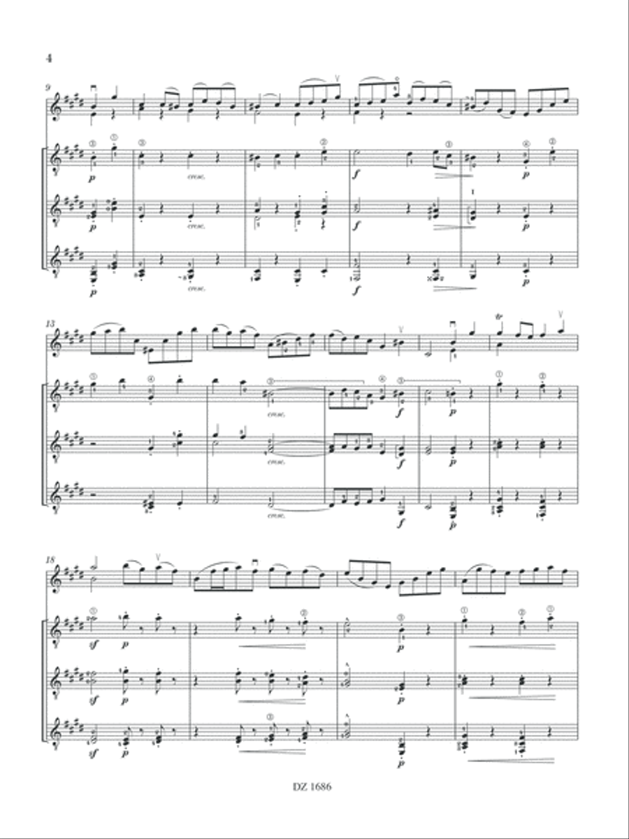 Gavotte en Rondeau Guitar Ensemble scores gallery preview page 5