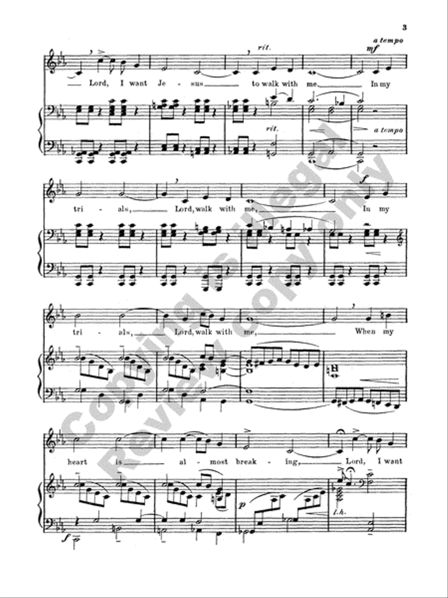 I Want Jesus to Walk with Me Low Voice scores gallery preview page 4