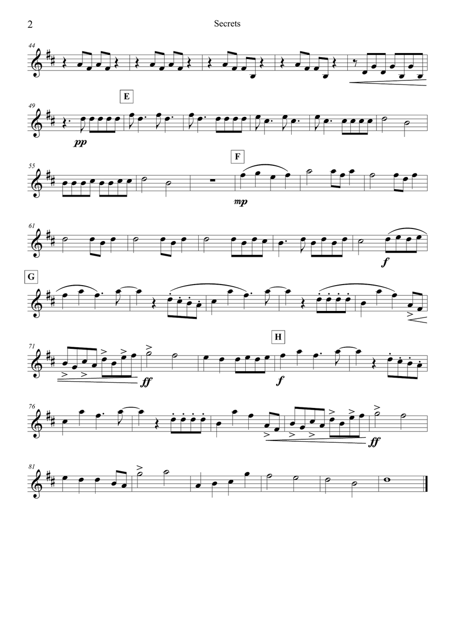 Secrets String Quartet scores gallery preview page 3