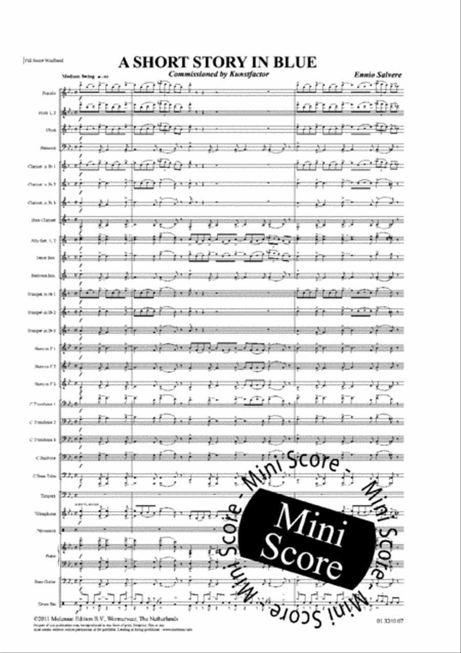 A Short Story in Blue Concert Band scores gallery preview page 7