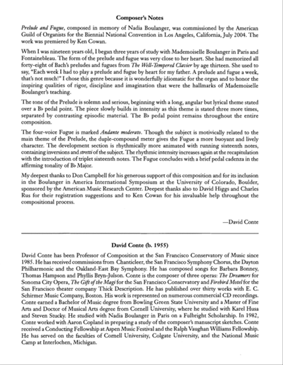 Prelude and Fugue: In Memoriam Nadia Boulanger Organ scores gallery preview page 11