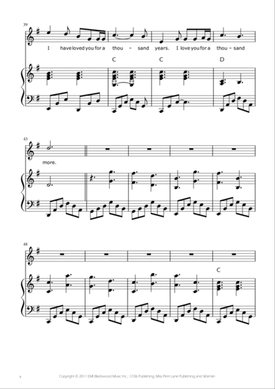 A Thousand Years Voice scores gallery preview page 4