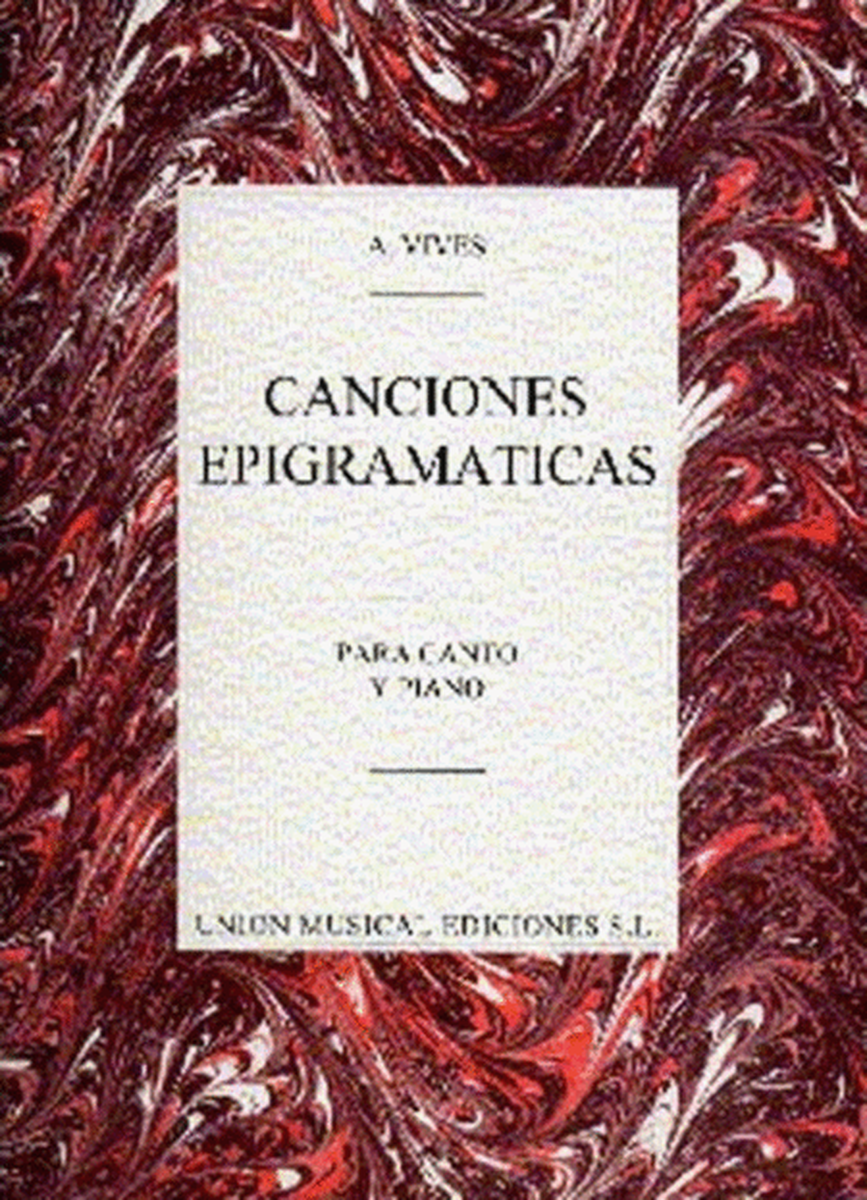 Vives Canciones Epigramaticas Vce/Pno