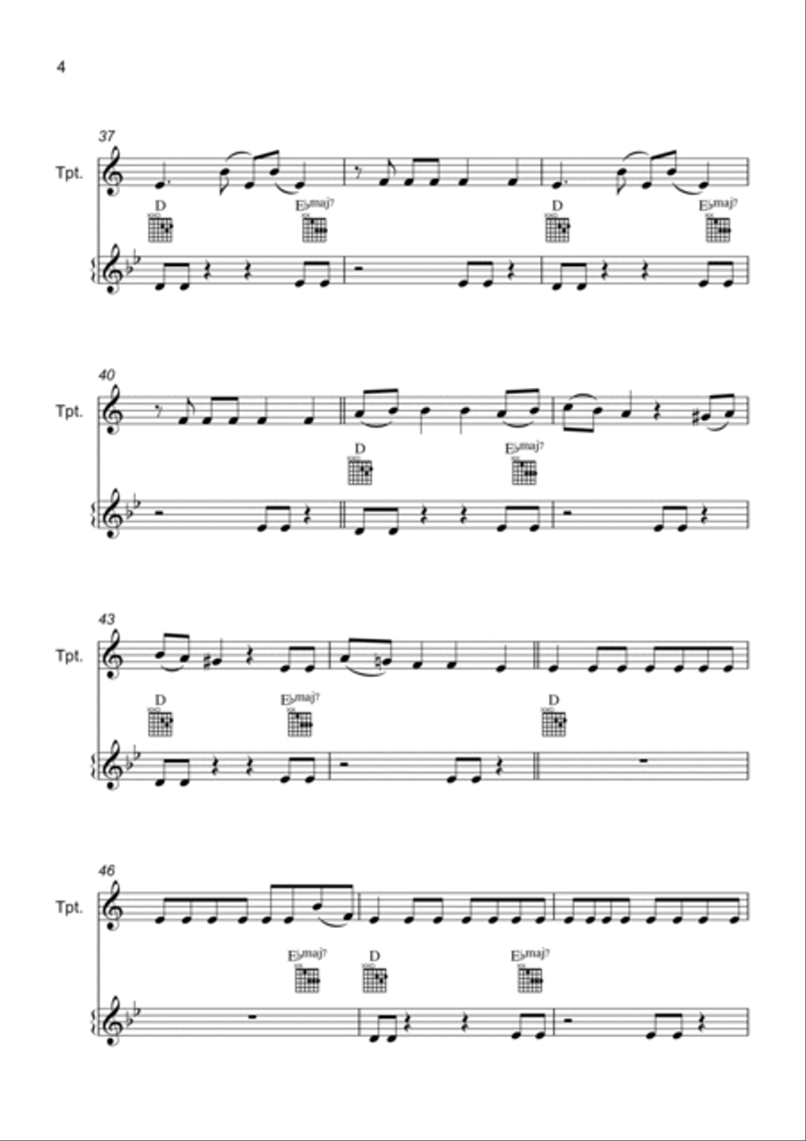 Unholy B-Flat Trumpet scores gallery preview page 4