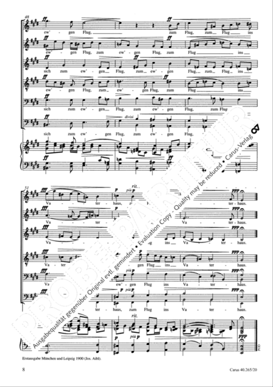 Evening song (Abendlied) Choir scores gallery preview page 9