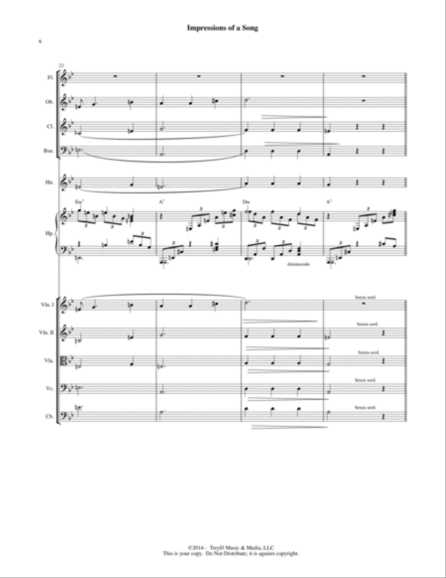 Impressions of a Song Impressions of a Song Chamber Orchestra scores gallery preview page 6