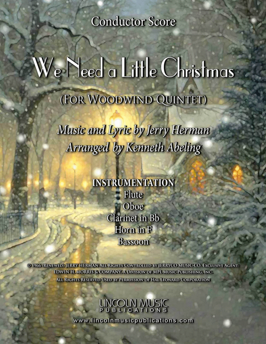 We Need A Little Christmas Woodwind Quintet scores gallery preview page 1