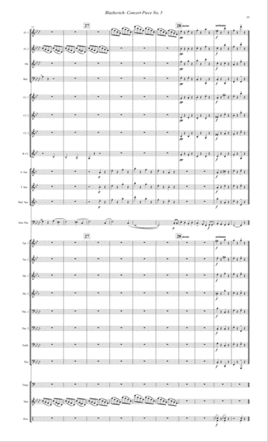 Concert Piece No. 5 for Solo Trombone & Band Trombone Solo scores gallery preview page 6