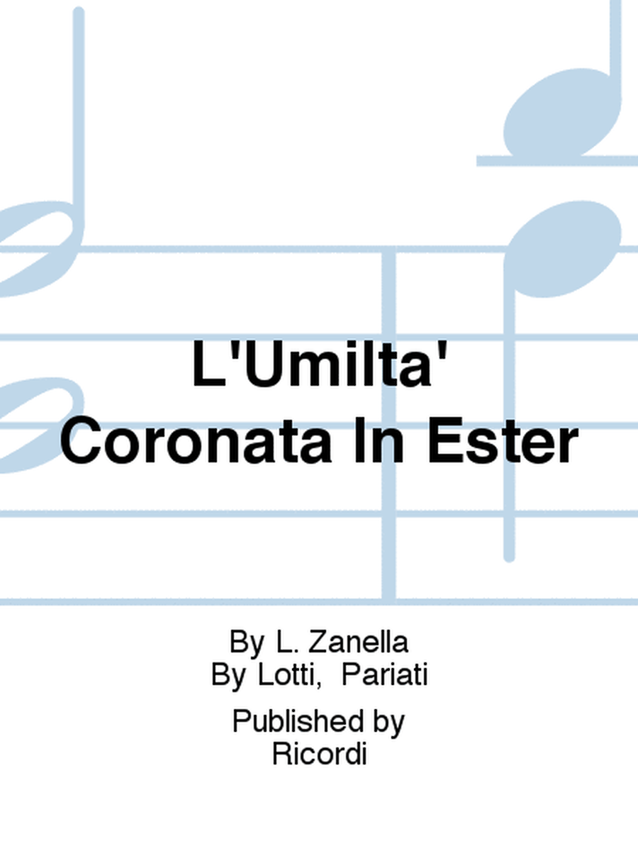 L'Umilta' Coronata In Ester