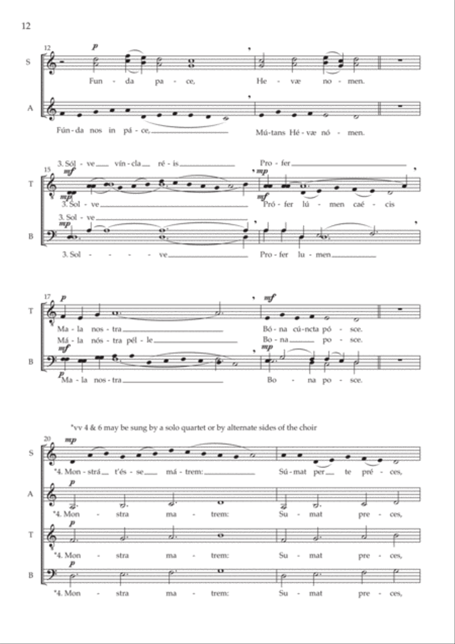 A Marian sequence 4-Part scores gallery preview page 6