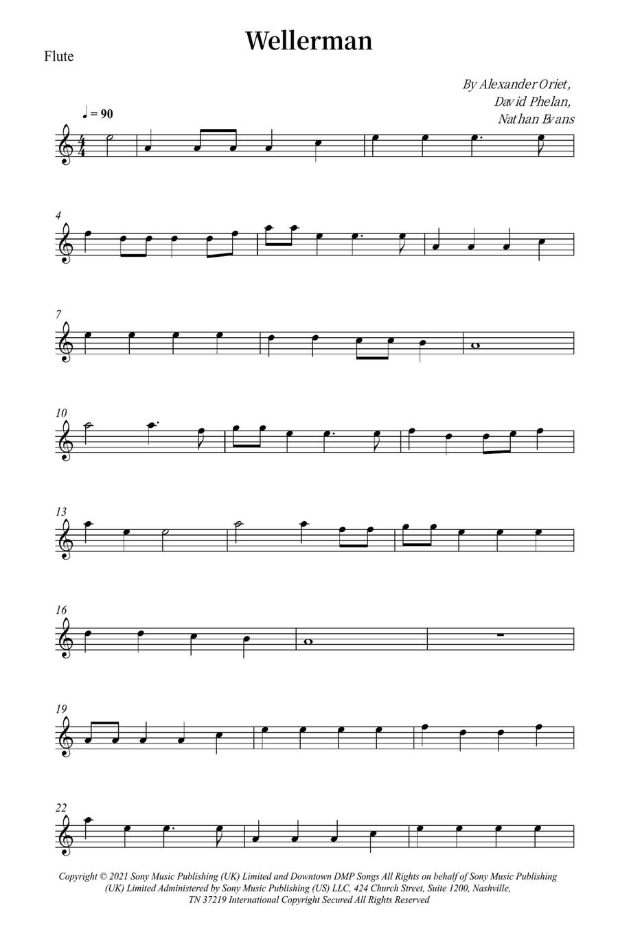 Wellerman Wellerman Flute Solo scores gallery preview page 1
