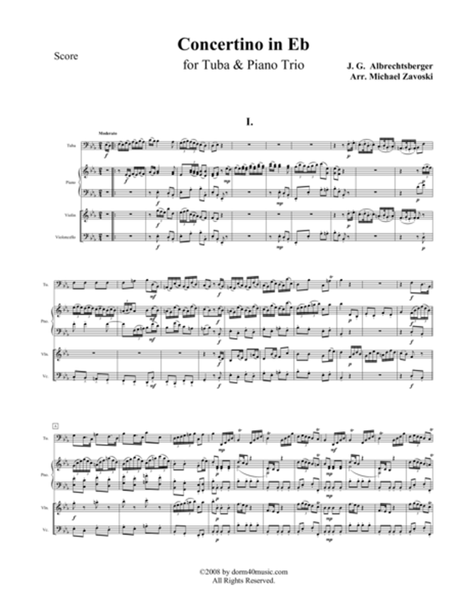 Concertino in Eb for Tuba & Piano Trio image number null