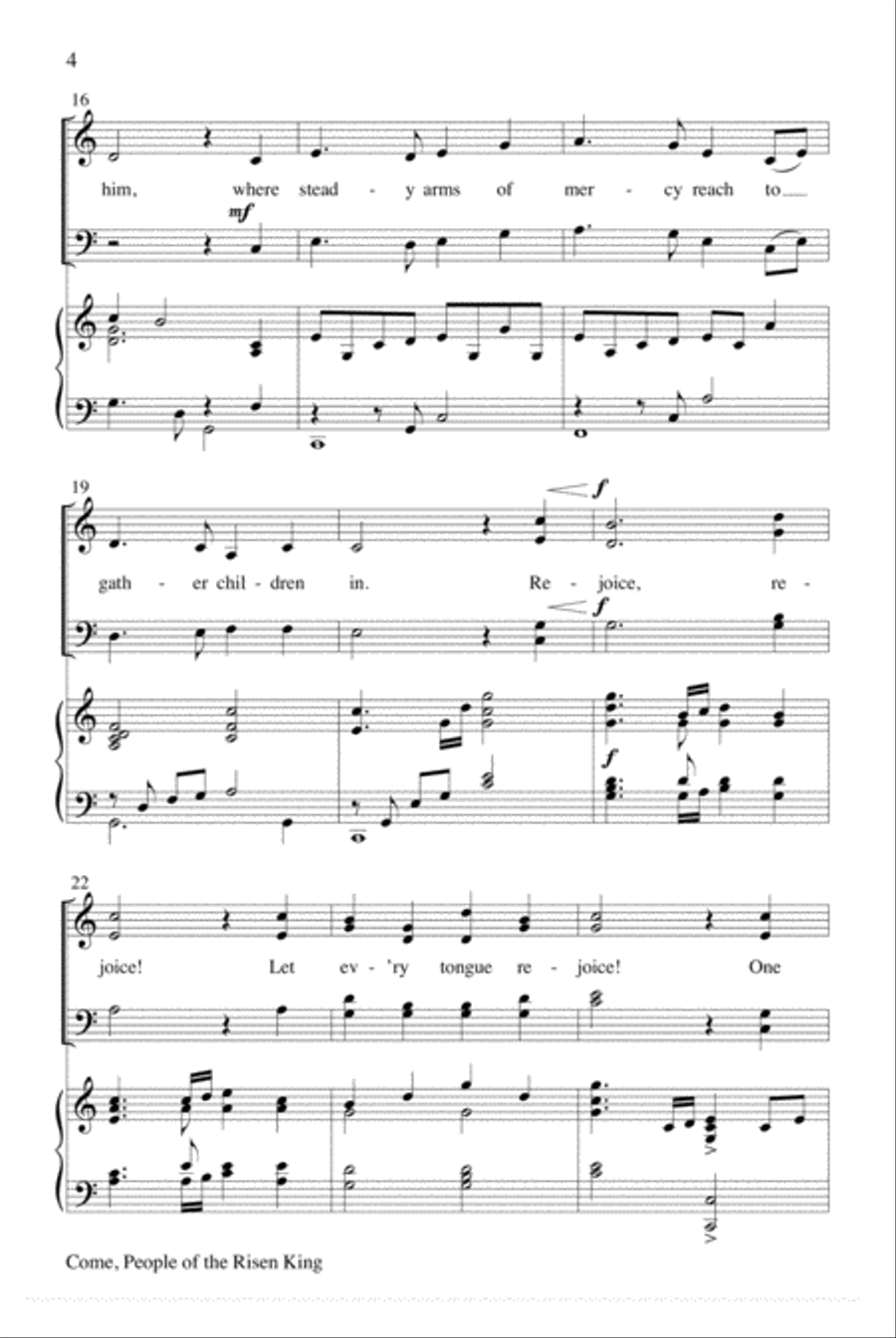 Come, People of the Risen King-SATB 4-Part scores gallery preview page 4