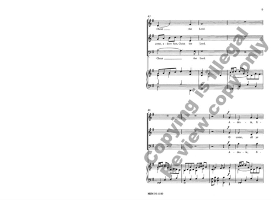 Adeste Fideles 3-Part scores gallery preview page 8