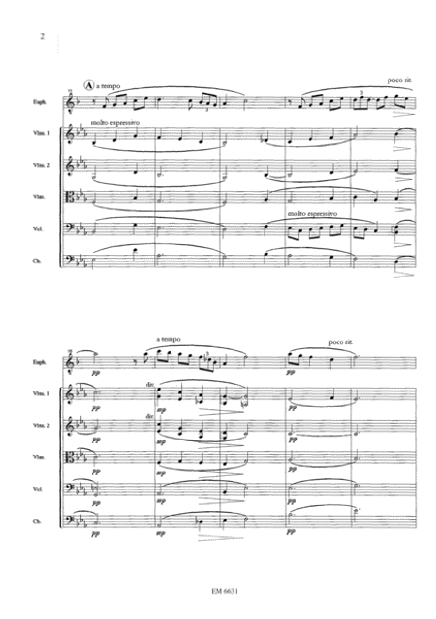 Twilight for Solo Euphonium and String Orchestra String Orchestra scores gallery preview page 3