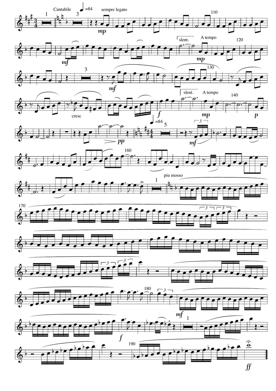Cornet Solo - with brass band accompaniment 'Blessings!' by David Catherwood Brass Band scores gallery preview page 2