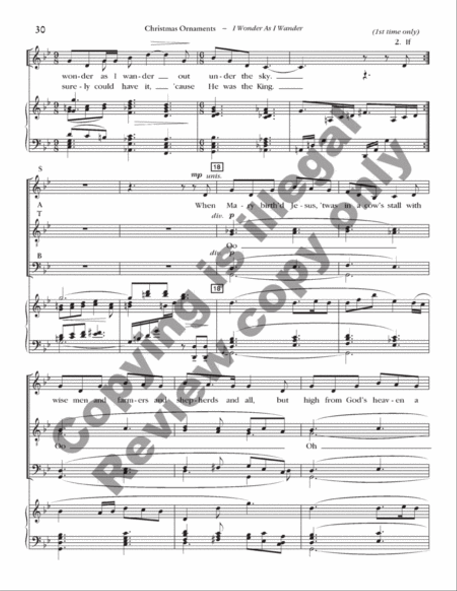 Christmas Ornaments 4-Part scores gallery preview page 32