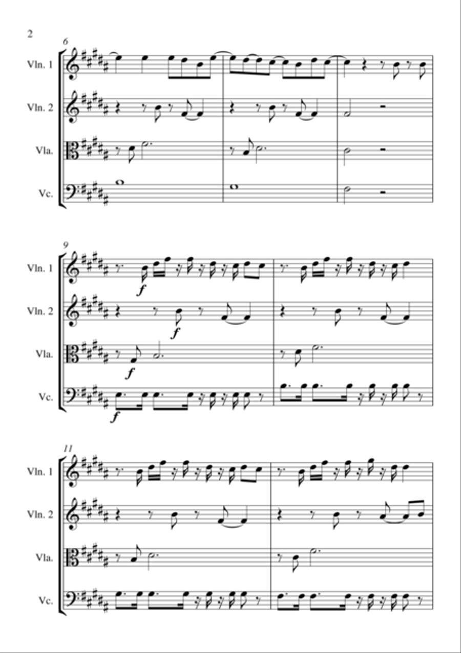 Payphone String Quartet scores gallery preview page 3