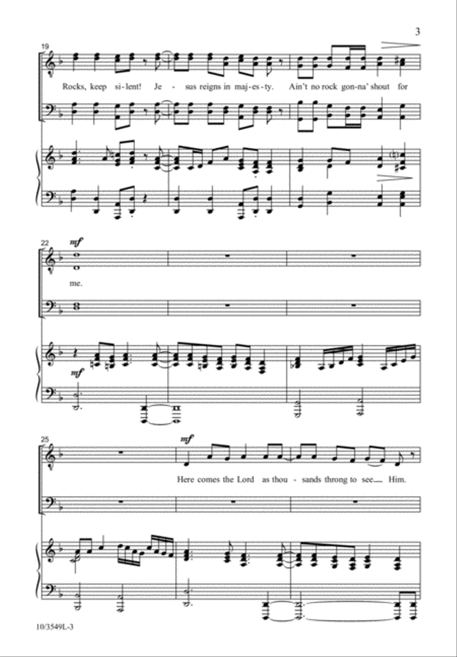 Ain't No Rock Gonna' Shout for Me TTBB scores gallery preview page 3