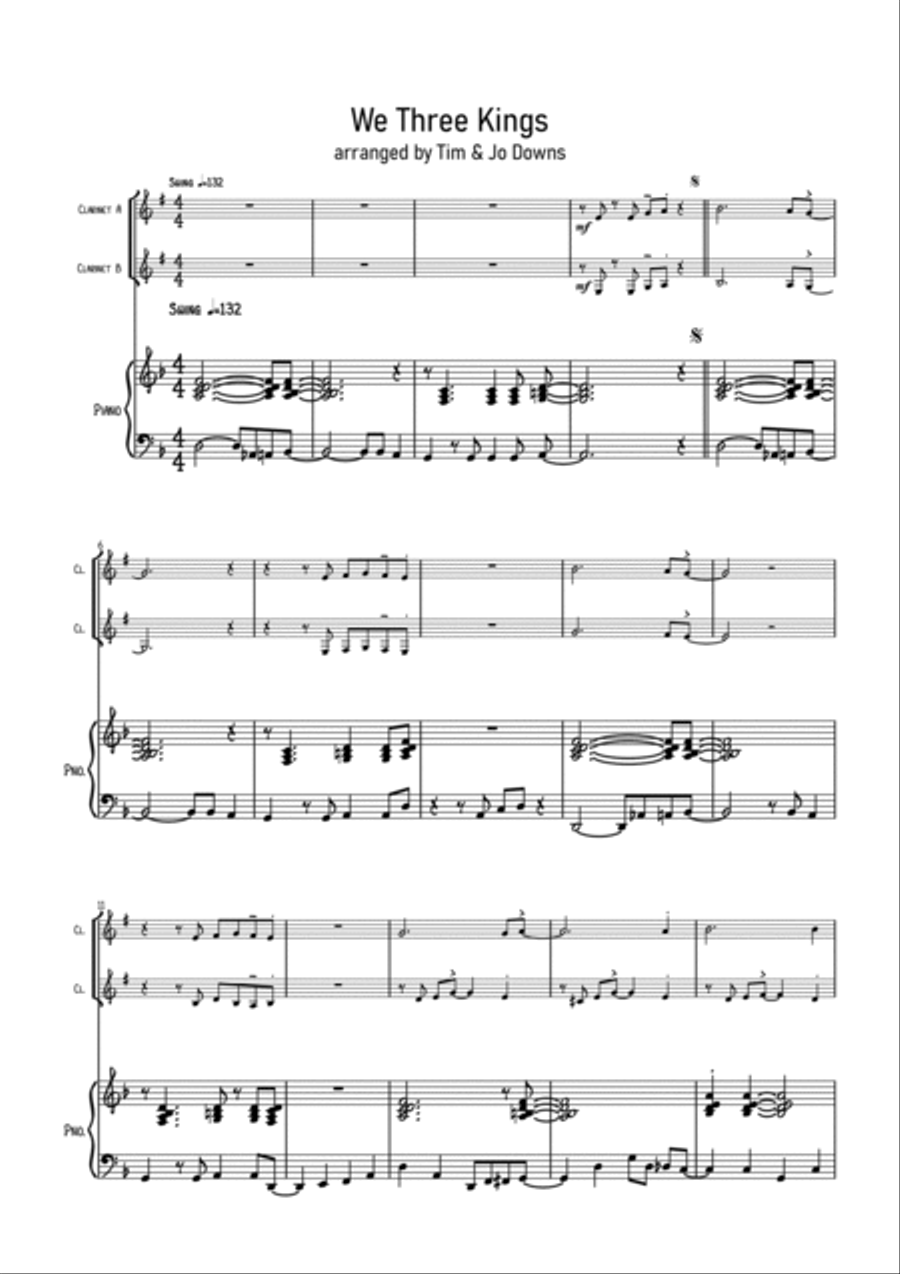 We Three Kings Woodwind Duet scores gallery preview page 2