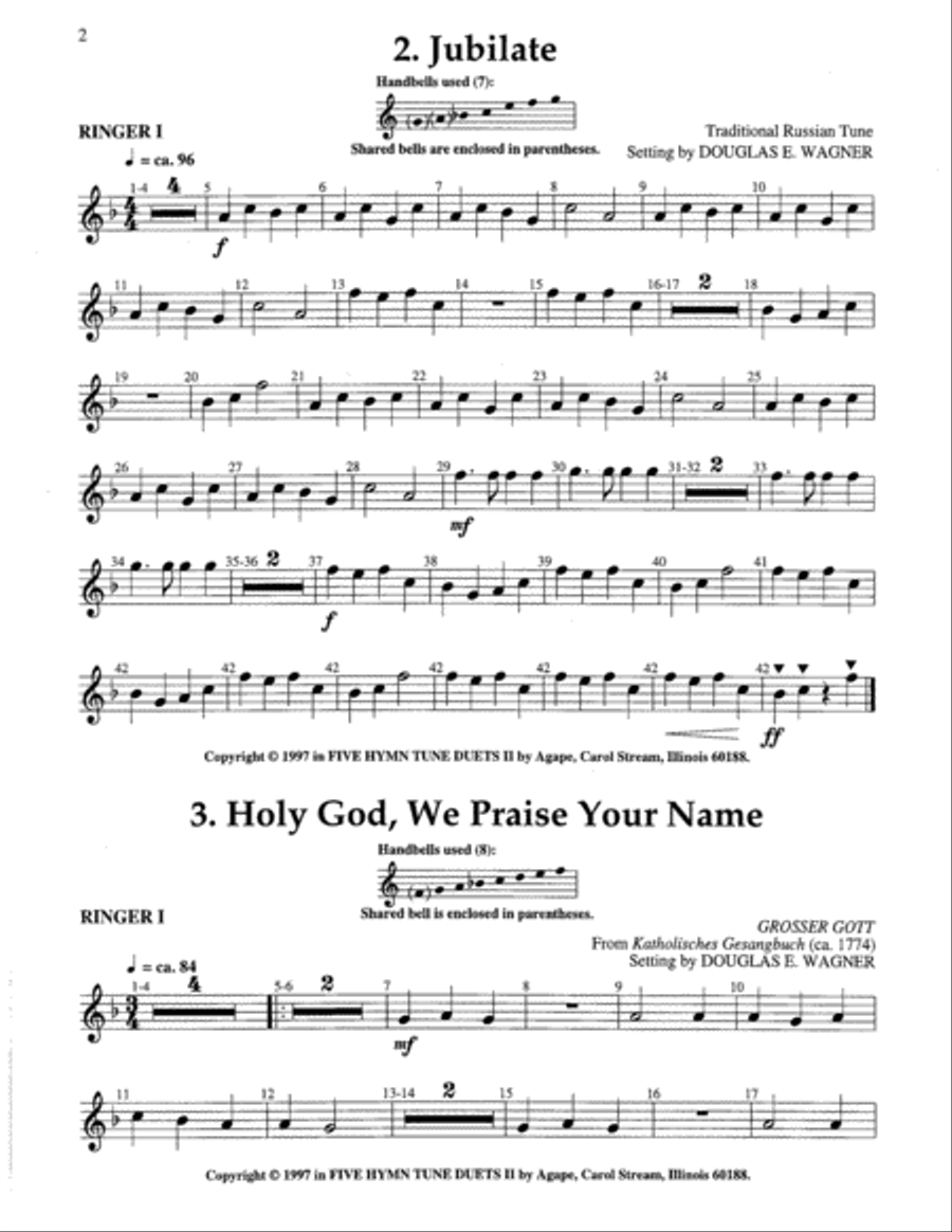 Five Hymn Tune Duets II Percussion scores gallery preview page 22
