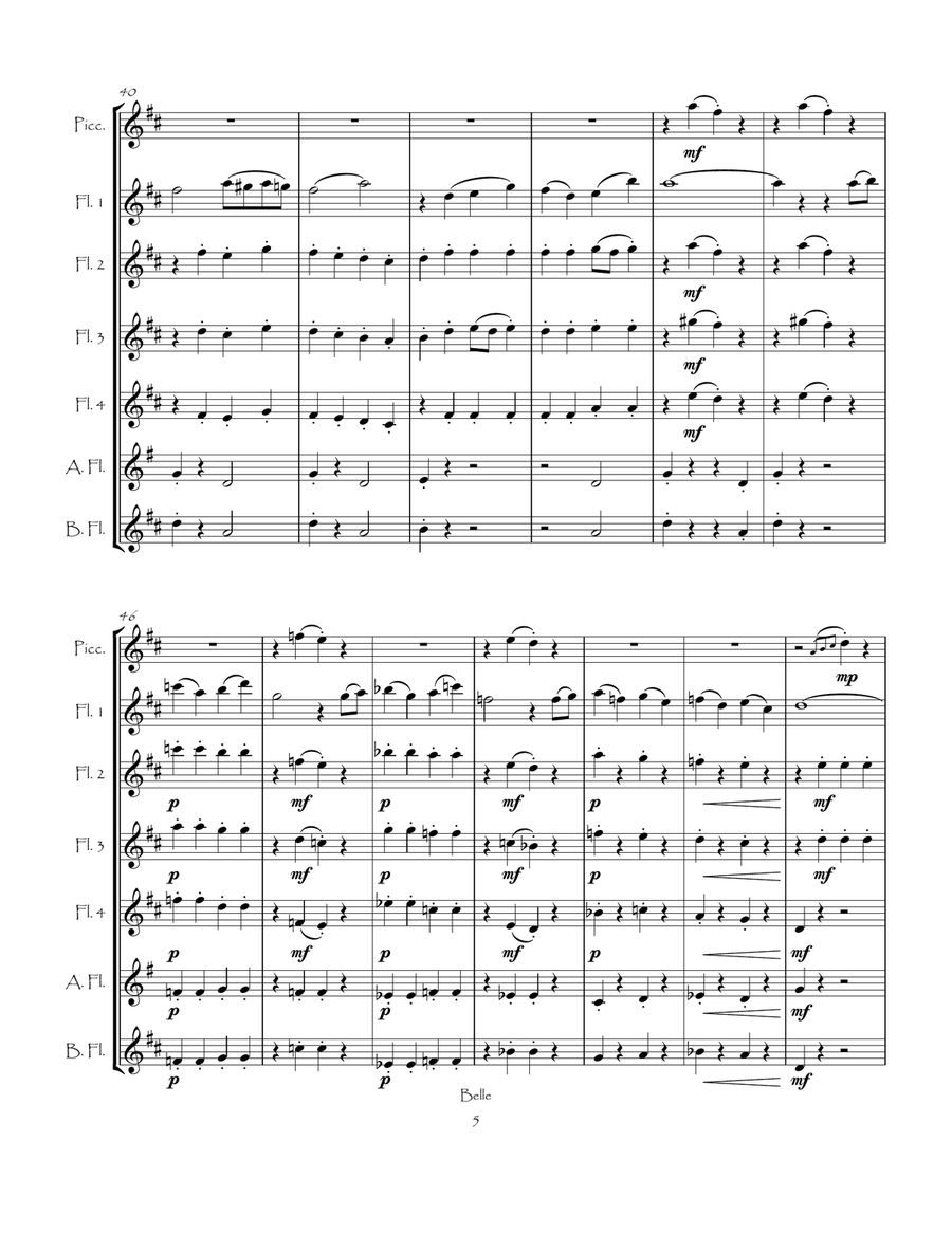 Belle Flute Choir scores gallery preview page 6