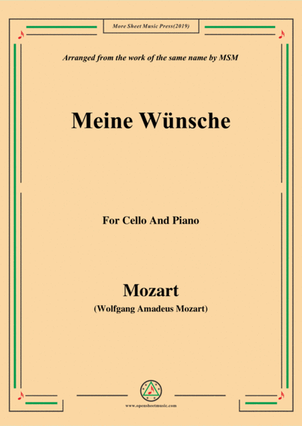 Mozart-Meine wünsche,for Cello and Piano image number null