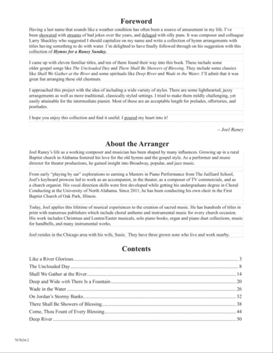 Hymns for a Raney Sunday Piano Solo scores gallery preview page 2