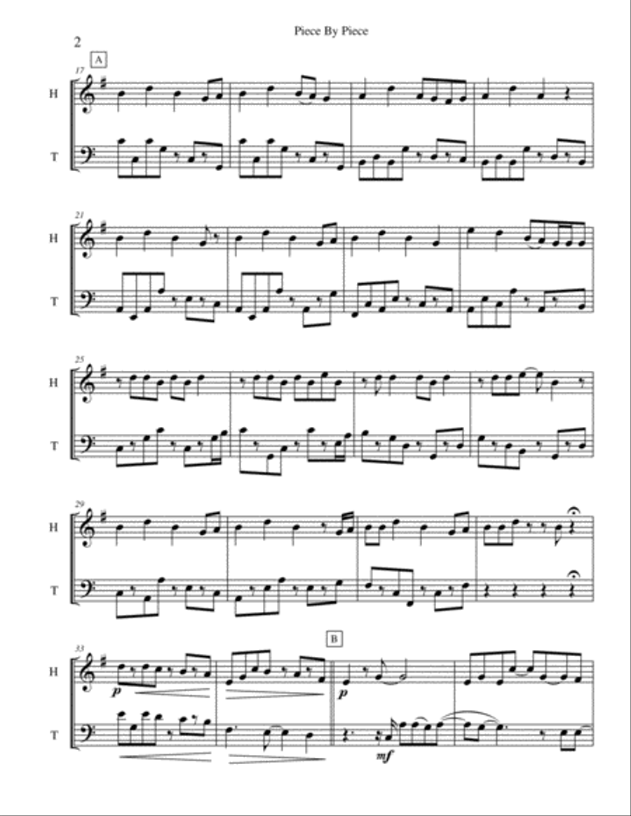 Piece By Piece Brass Duet scores gallery preview page 2