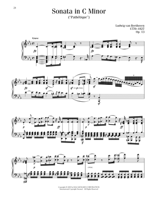 Sonata In C Minor "Pathetique," Op. 13