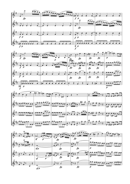 String Quartet KV 387 "Spring" for Saxophone Quartet (SATB) image number null