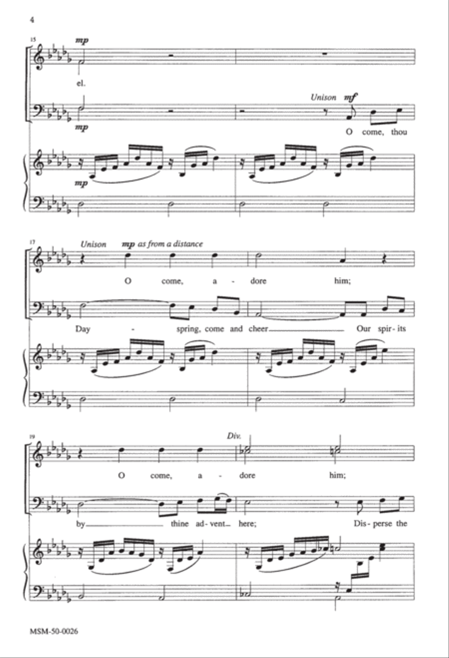 O Come, Emmanuel 4-Part scores gallery preview page 3