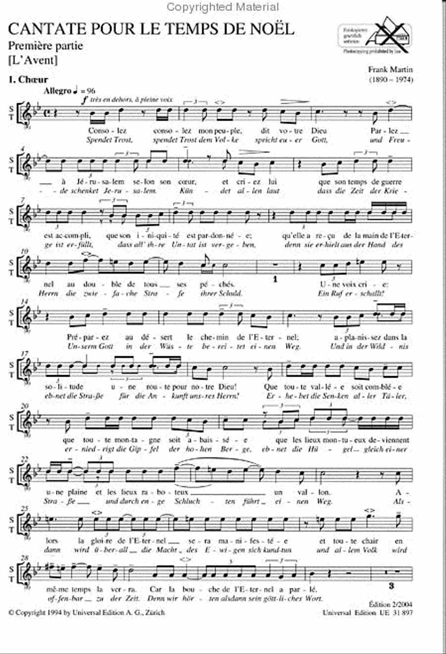 Cantate Pour Le Temps De Noel School and Community scores gallery preview page 2