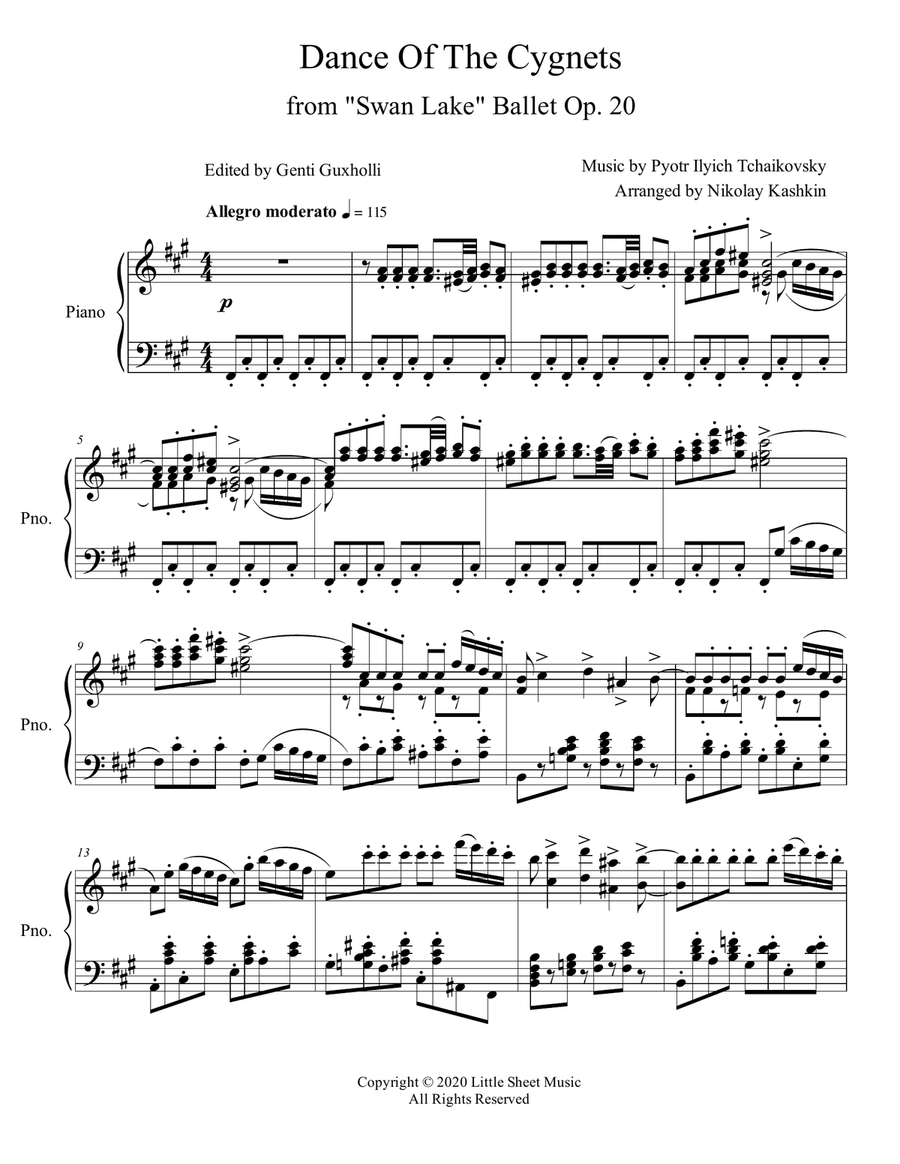 Dance Of The Cygnets Piano Solo scores gallery preview page 2