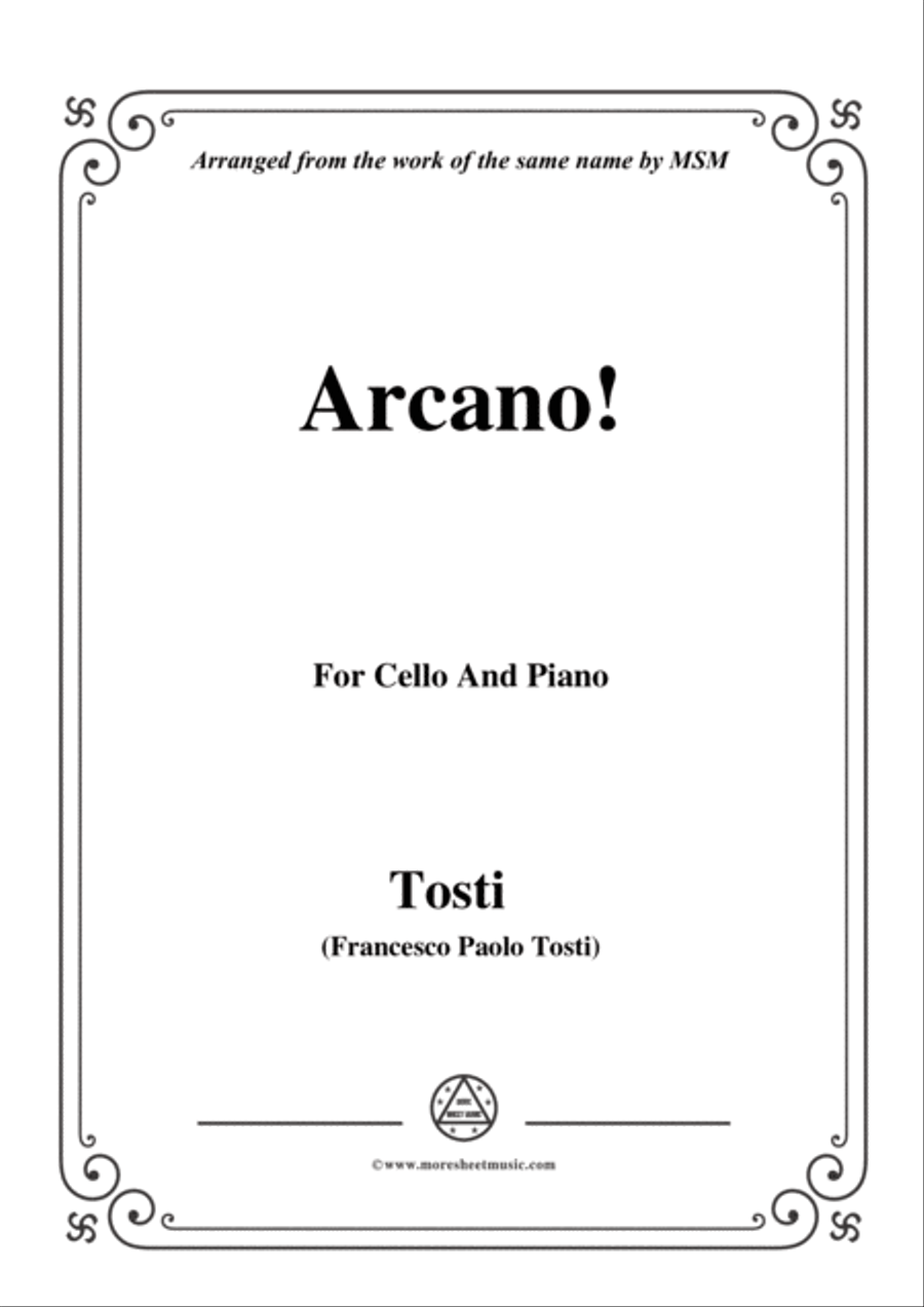 Tosti-Arcano!, for Cello and Piano Piano scores gallery preview page 1