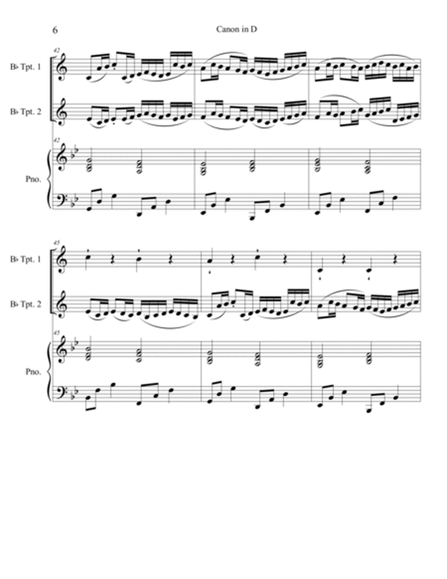 Canon in D for 2 Trumpets and Piano image number null