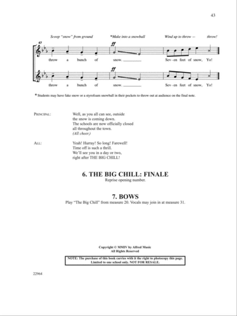 The Big Chill - Teacher's Handbook Unison Choir scores gallery preview page 47