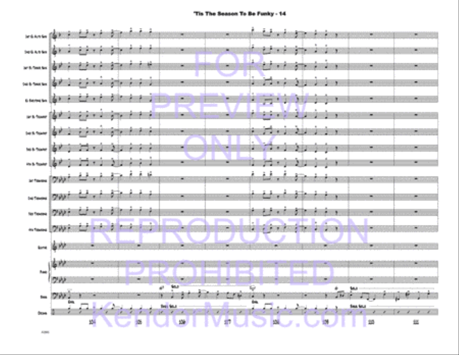 Tis The Season To Be Funky Jazz Ensemble scores gallery preview page 16