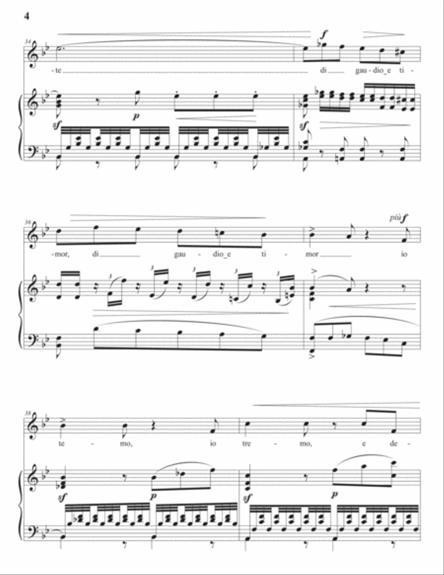 PICCINNI: O notte, O Dea del mistero (transposed to G minor) Voice scores gallery preview page 5