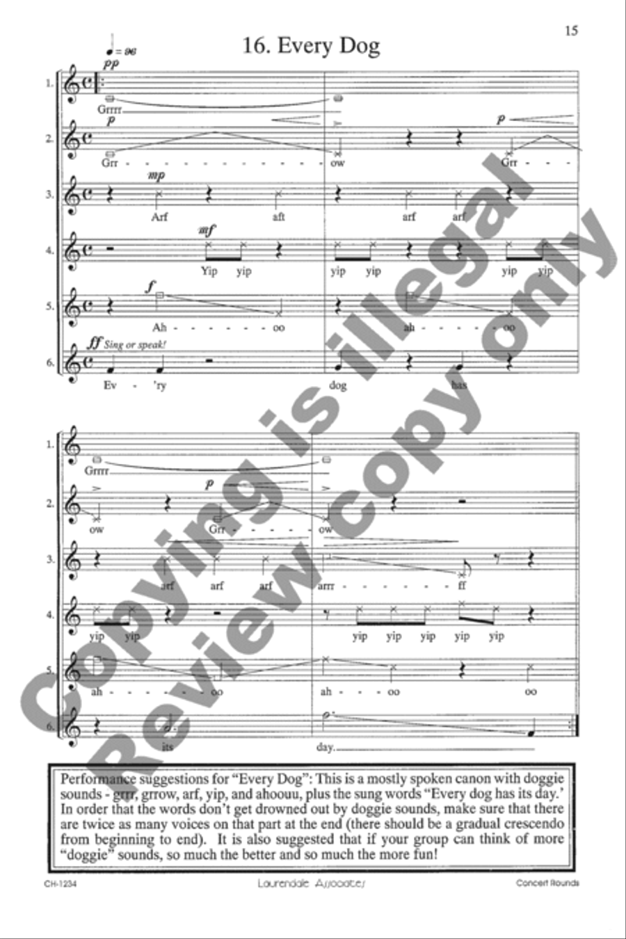 Concert Rounds on Old Sayings Unison Choir scores gallery preview page 29