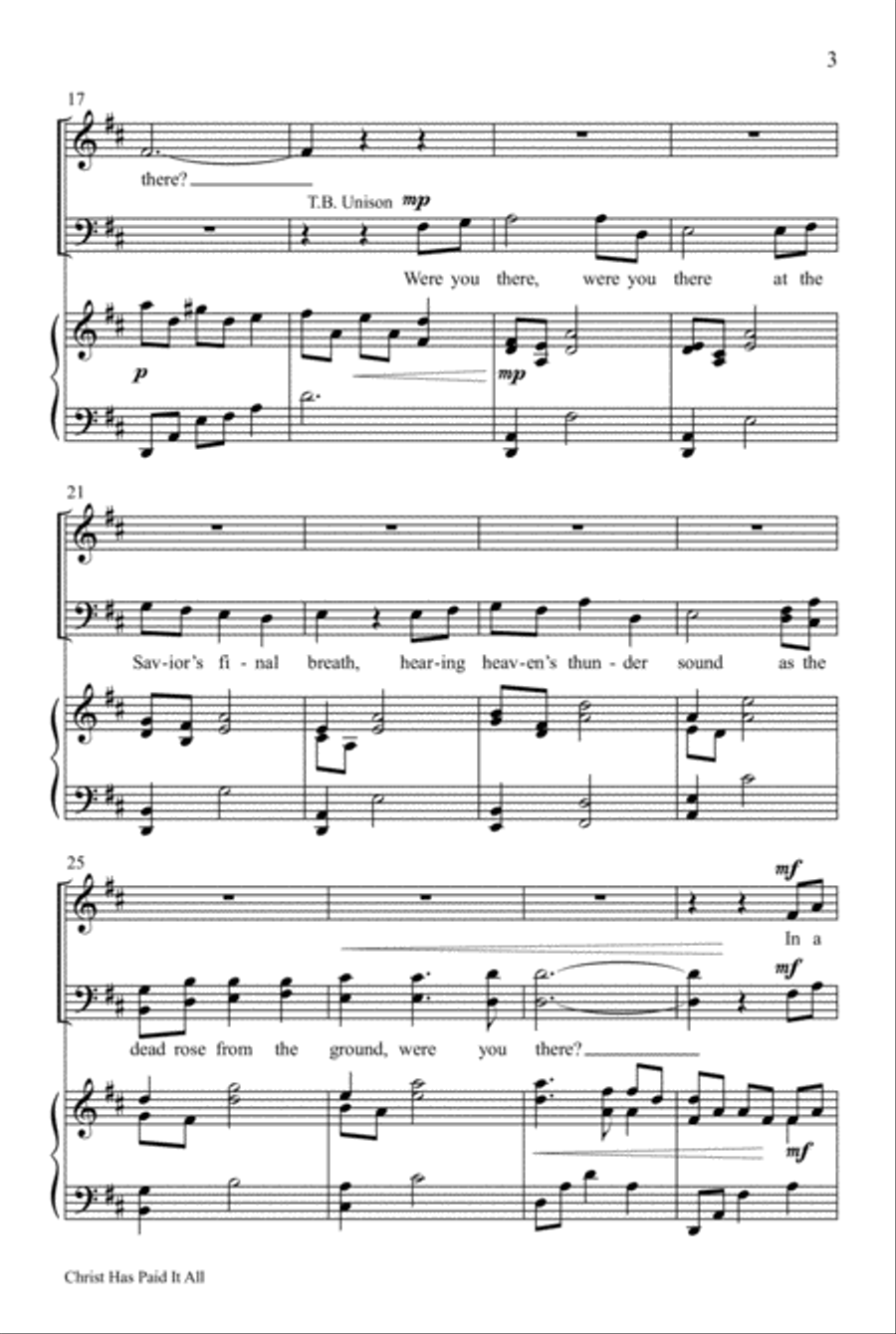 Christ Has Paid It All-SATB 4-Part scores gallery preview page 3