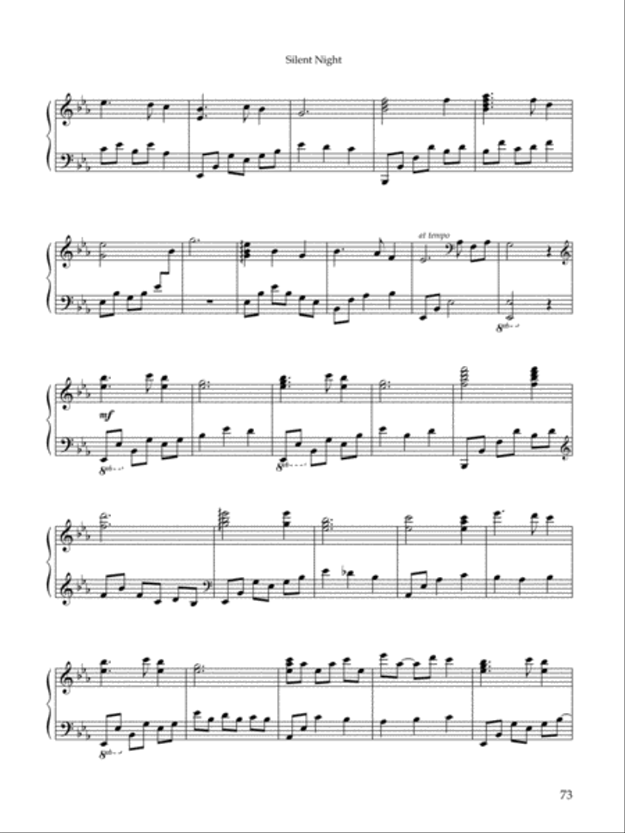 Silent Night - Solo Piano Piano Solo scores gallery preview page 2