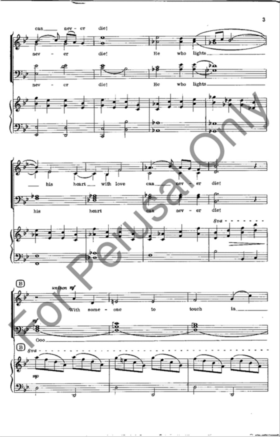 He Who Lights His Heart 4-Part scores gallery preview page 3