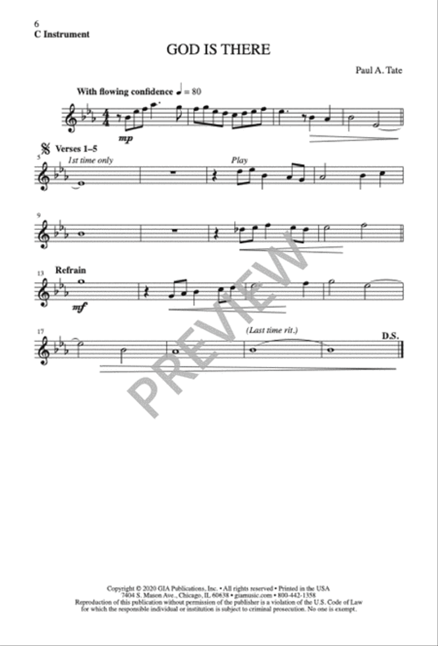 God Is There 4-Part scores gallery preview page 7