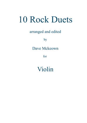 Book cover for 10 Rock Duets for Violin