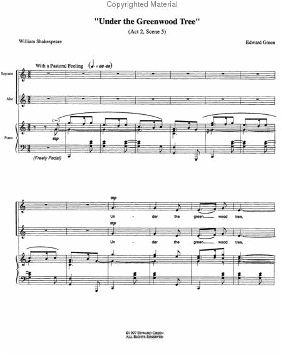 Three Songs from William Shakespeare Women's Choir scores gallery preview page 3